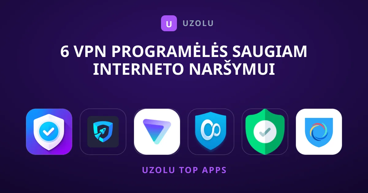 6 VPN programėlės saugiam interneto naršymui